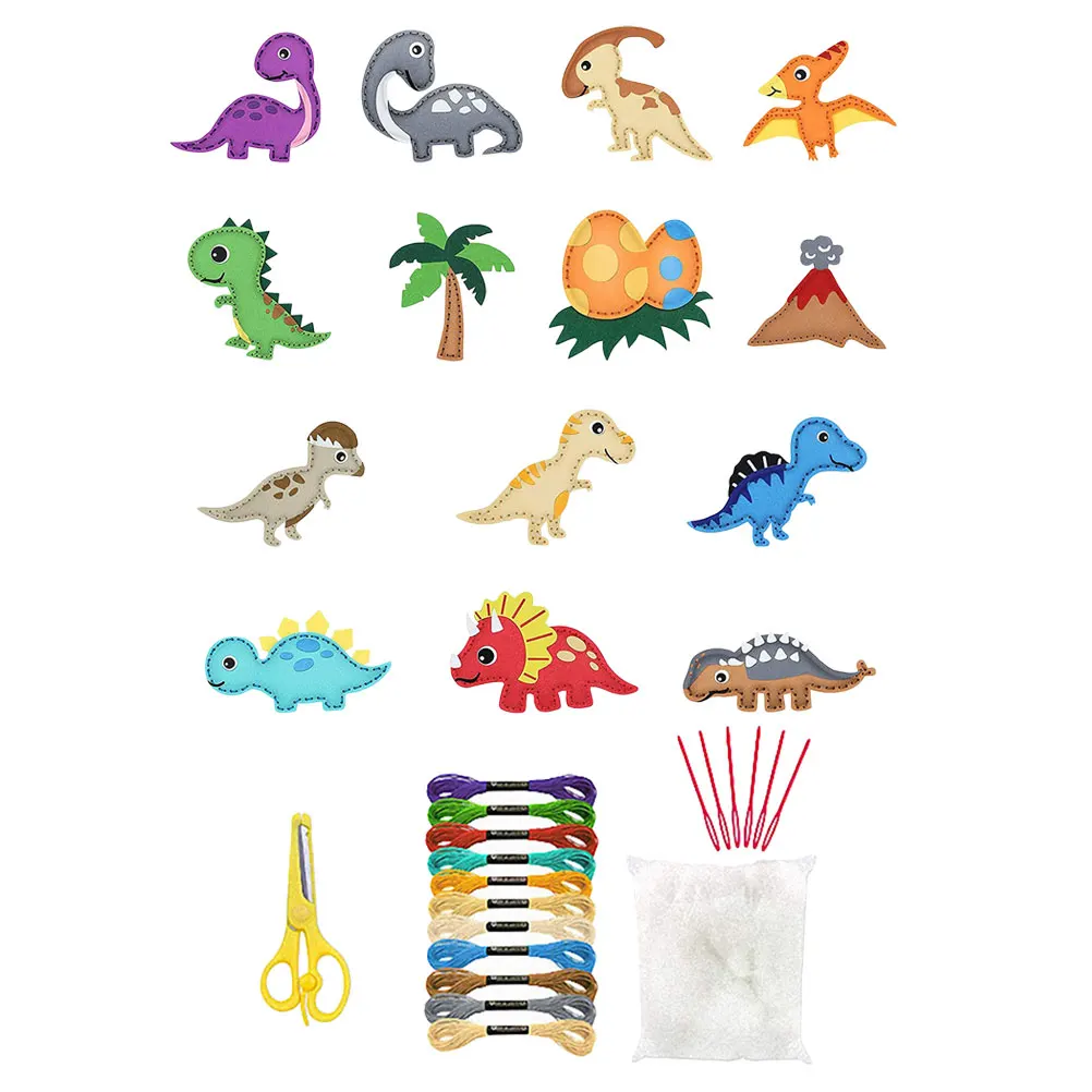 

Felt Dinosaur Pendant Wear-resistant Children Toy Puzzle Cartoon Crafts Toddler