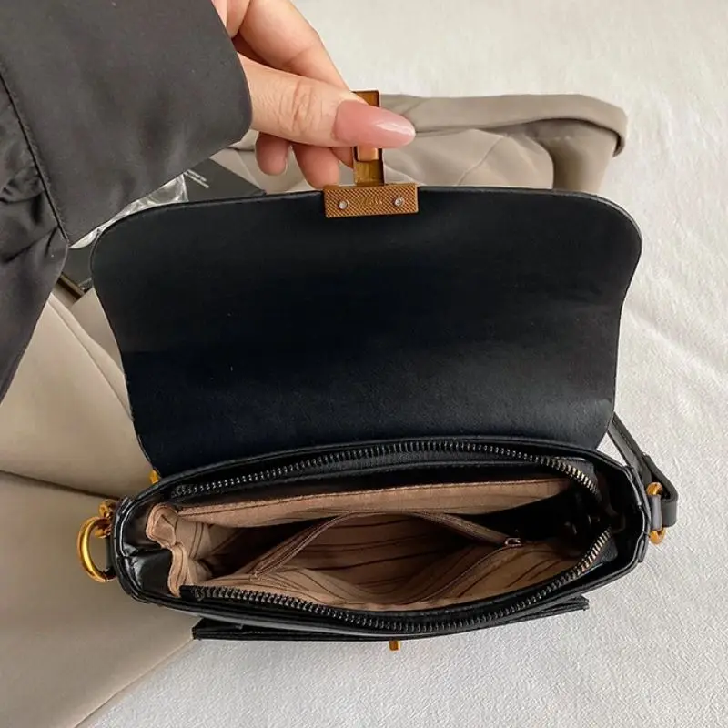 Leather Shoulder Bag Purse for Women - Fashion Crossbody Bags Underarm Bag Small Square Satchel Handbag image 6