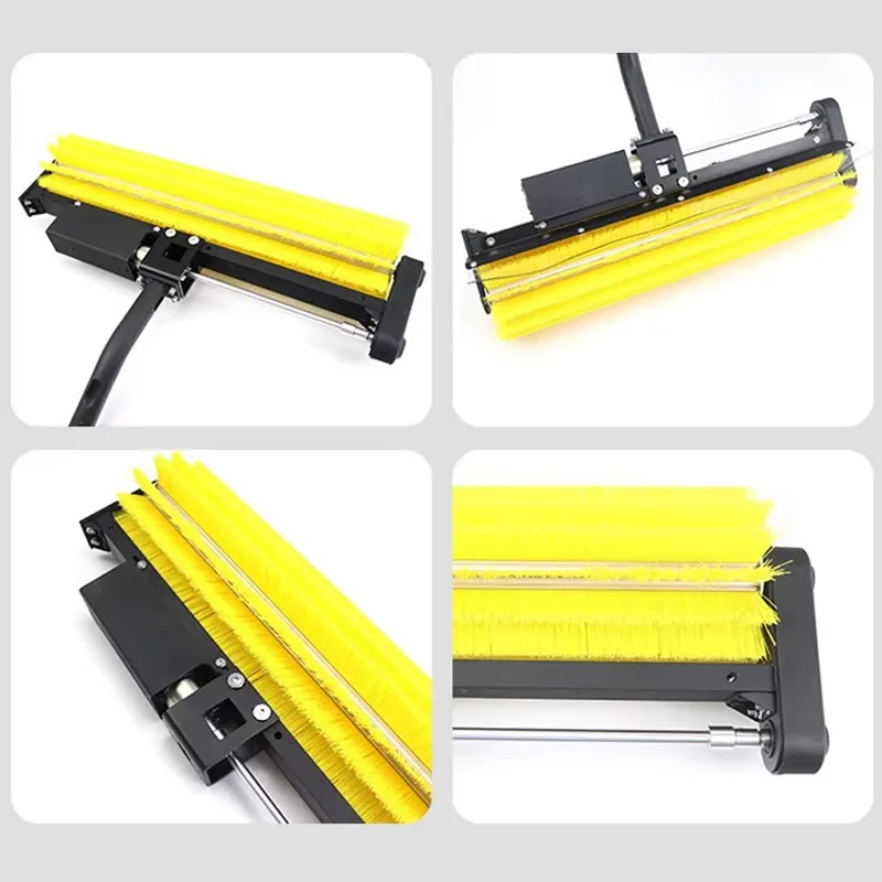 Pulitore elettrico per pannelli solari ad alta efficienza con asta telescopica 3,5 m 5,5 m 7,5 m e spazzola a rullo