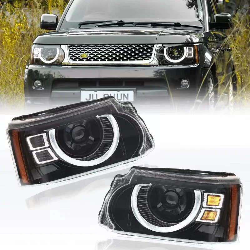 Upgraded L320 Light Emitting Diode Headlight for Range Rover Sport with White Blue and Amber Lighting Options