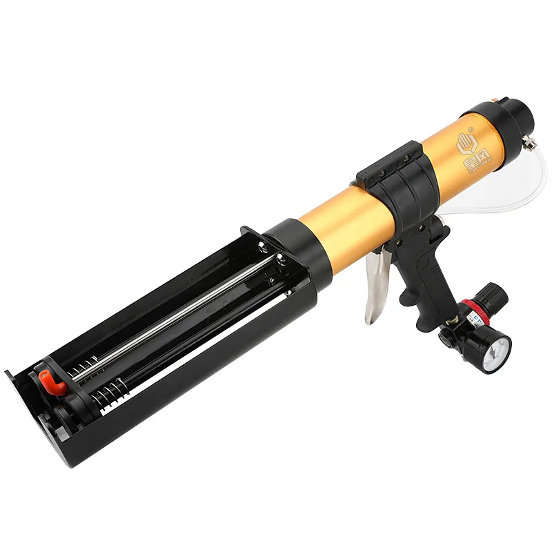 

Pneumatic double tube AB glue mixed glue gun Double tube door and window group Corner glue injection beauty sealant