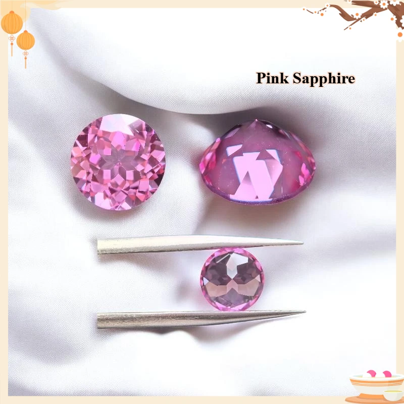 

Лабораторно выращенный сапфир круглой огранки, разноцветный, для изготовления ювелирных изделий