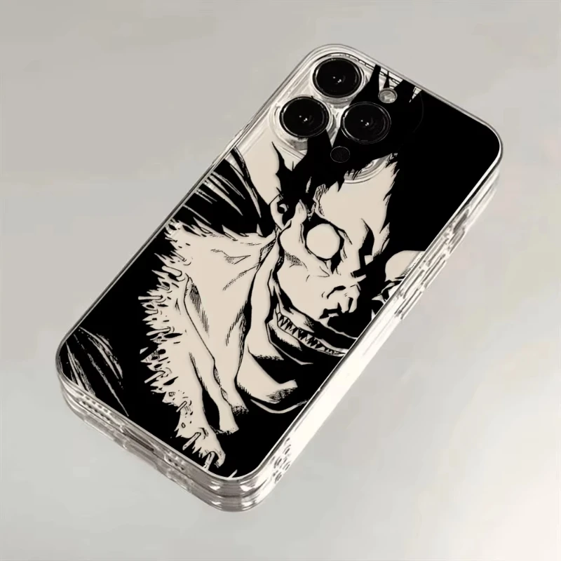 Japan Anime Death Note Phone Cases For iPhone 16 15 14 13 12 11 Pro Max XR 8 7 Plus 13 12 Mini Soft Transparent Cover
