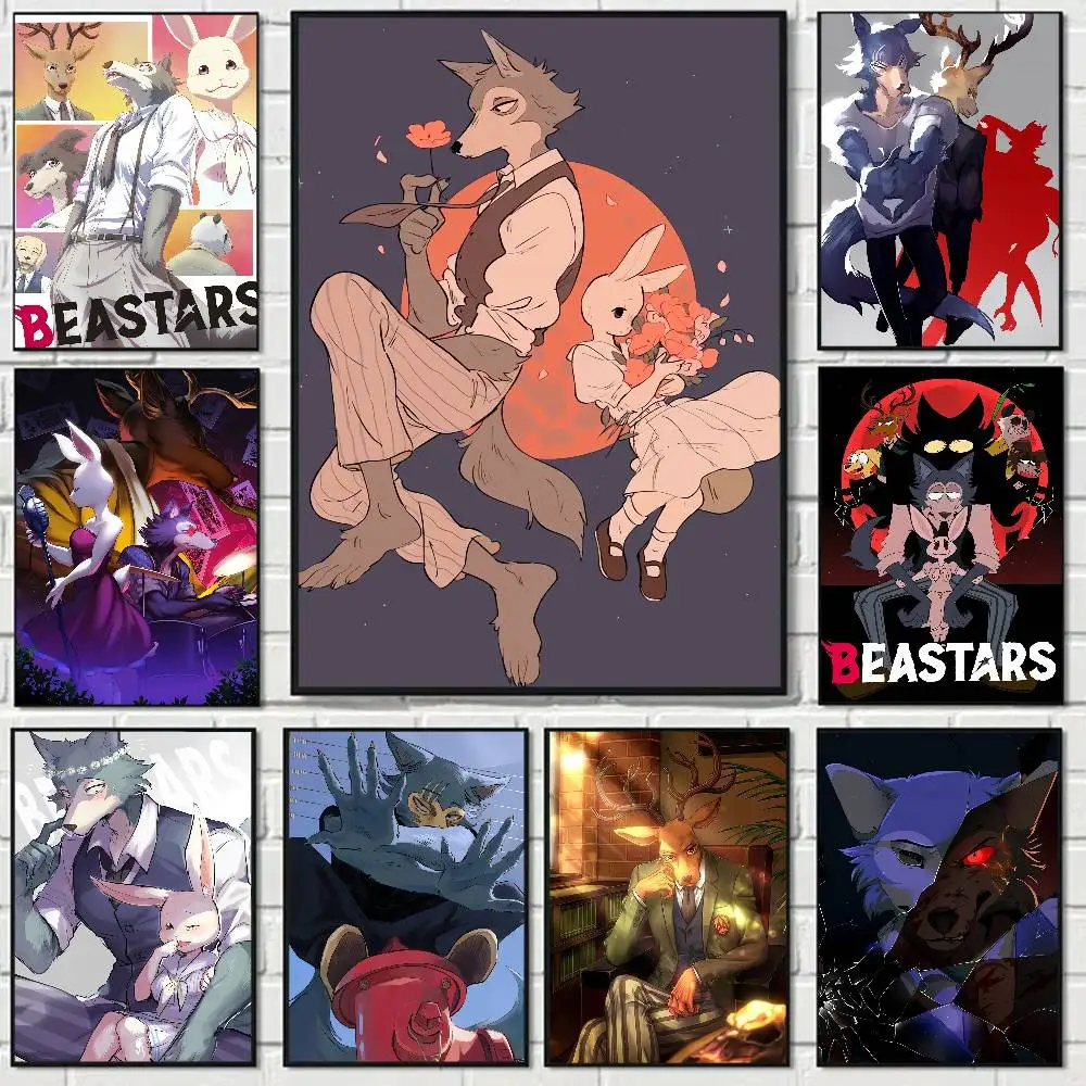 Anime Beastars Cartoon Anime Poster Watercolor Art Kids Room Decoration Wall Hanging Painting Kids Gift