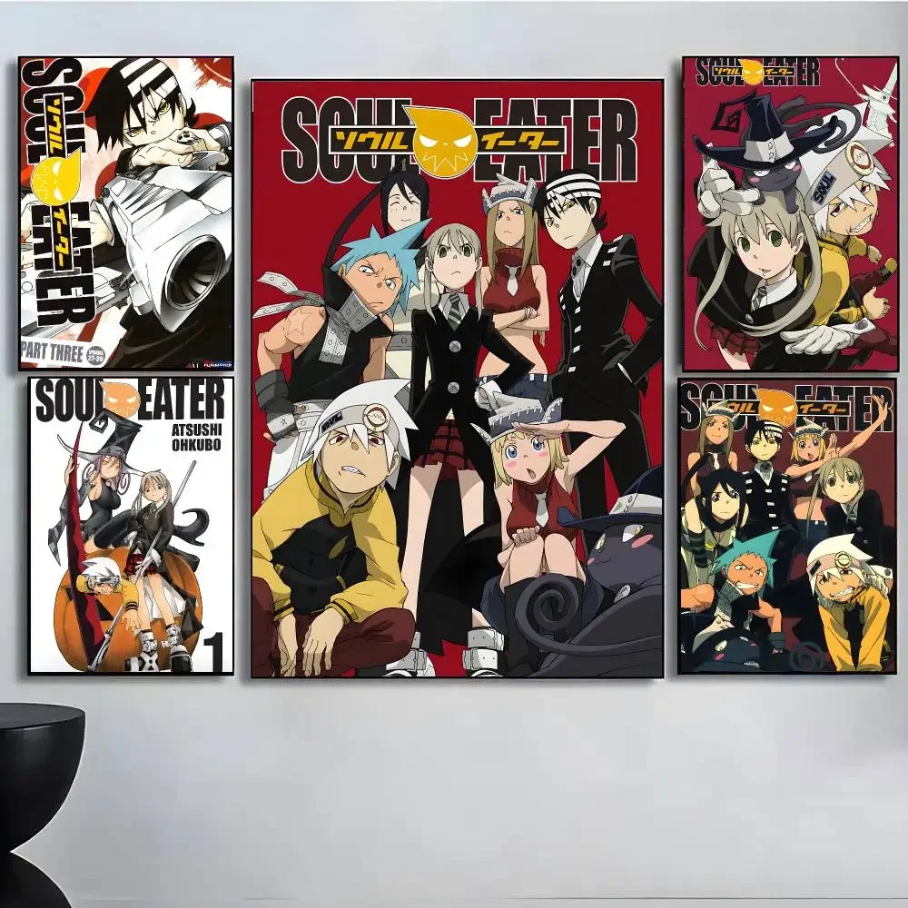 S-Soul E-Eater Animation Poster High Quality Wall Art For Home Office Bedroom Living Room Hallway Bar Perfect Gift Idea