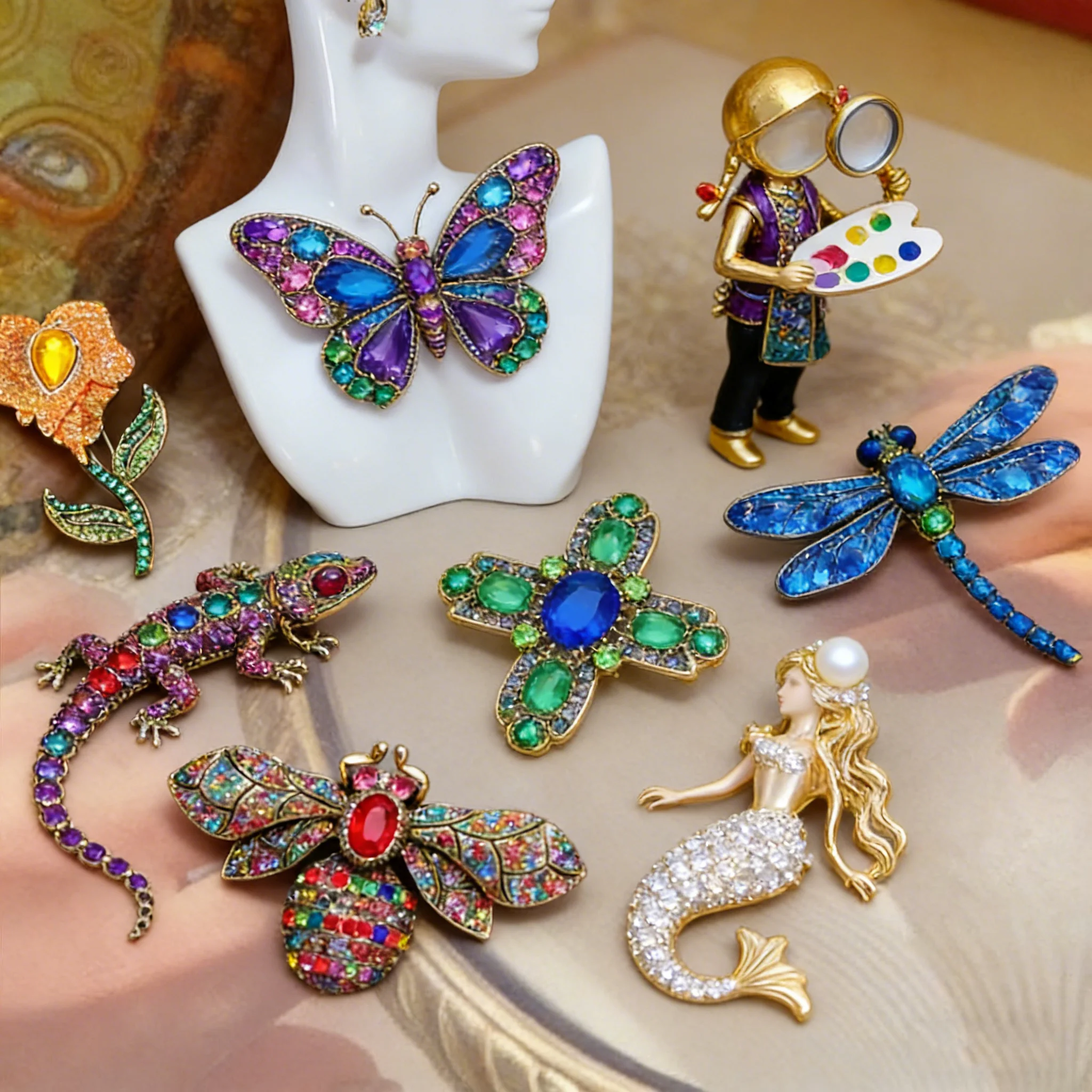 Elegant Design Animal Brooch for Women Fashion Versatile High-end Niche Pin for Suits Coats Dresses Hats Bags Lady Gift