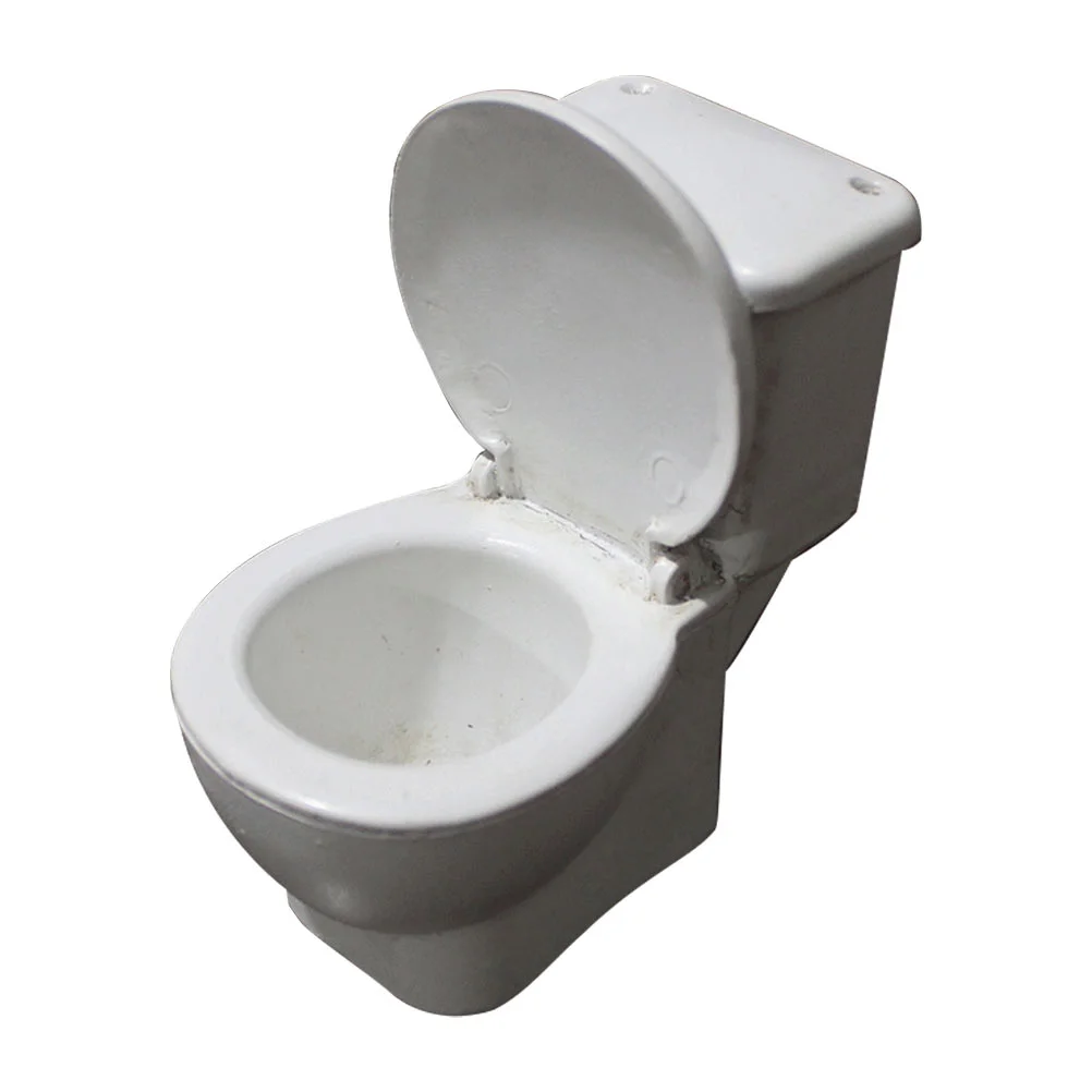 Resin Toilet Figurines Mini Commode Decor for Garden Landscapes Houses Stylish Simulation Commode Crafts Lovely