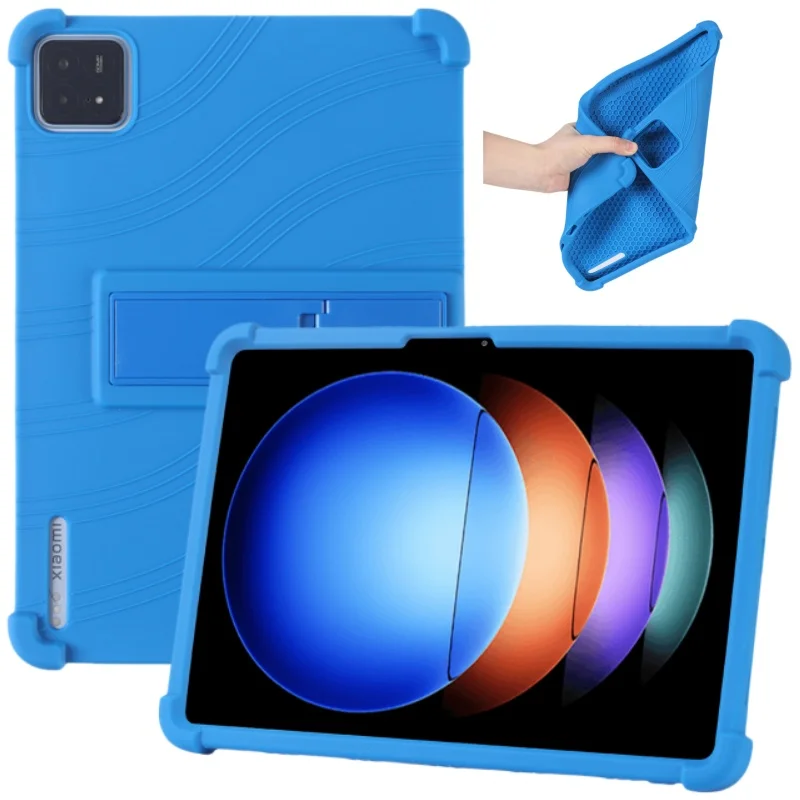 

Soft Silicon Cover For Funda Xiaomi Pad 6S Pro 2024 Case 12.4" Tablet PC Kickstand Coque with 4 Shockproof Airbags