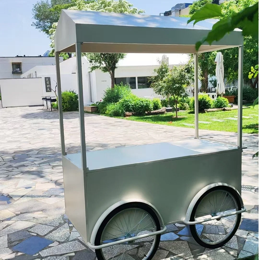 

* Customized Candy Ice Cream Trolley Food Vending Trolley Event Promotional Booth Wedding Egg Party Decoration