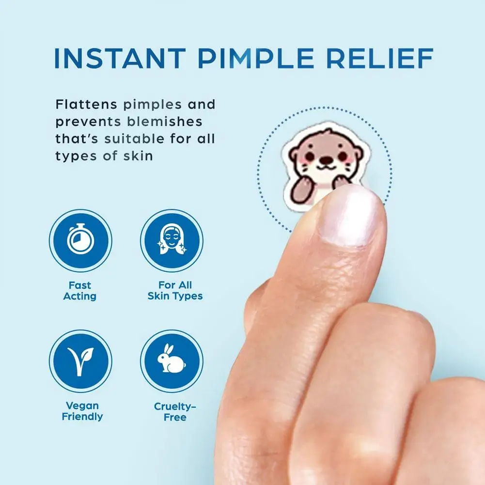 الغروانية المائية حب الشباب التصحيح الكرتون الحيوانات على شكل حب الشباب ملصقات المخفي الوجه غير مرئية علاج حب الشباب بقع أداة العناية بالبشرة