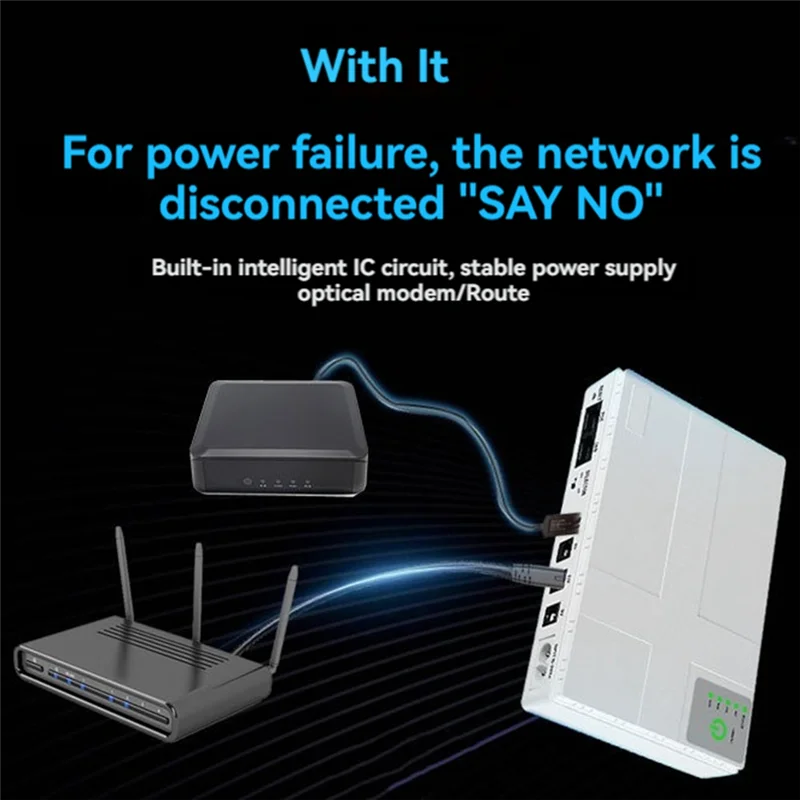 

A64K EU PLUG, мини-ИБП-маршрутизатор, оптический адаптер Cat, выход, источник бесперебойного питания, резервный источник питания постоянного тока, 8800 мАч