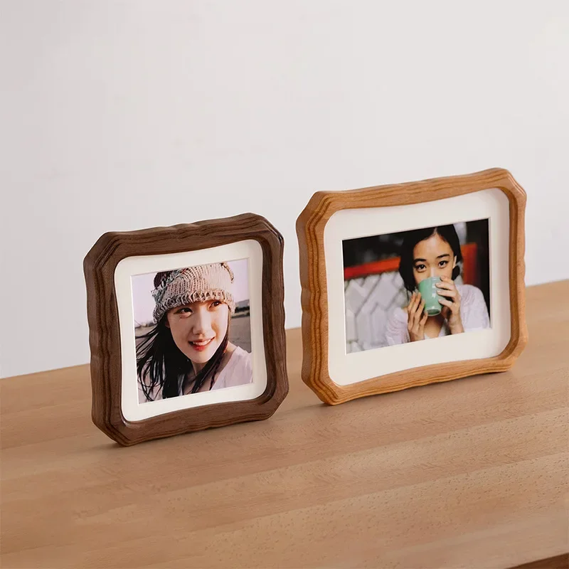 Premium Solid Wood Picture Frame Creative Desktop Photo Frame Elegant Tabletop Photo Display Frame for Home & Office Decor