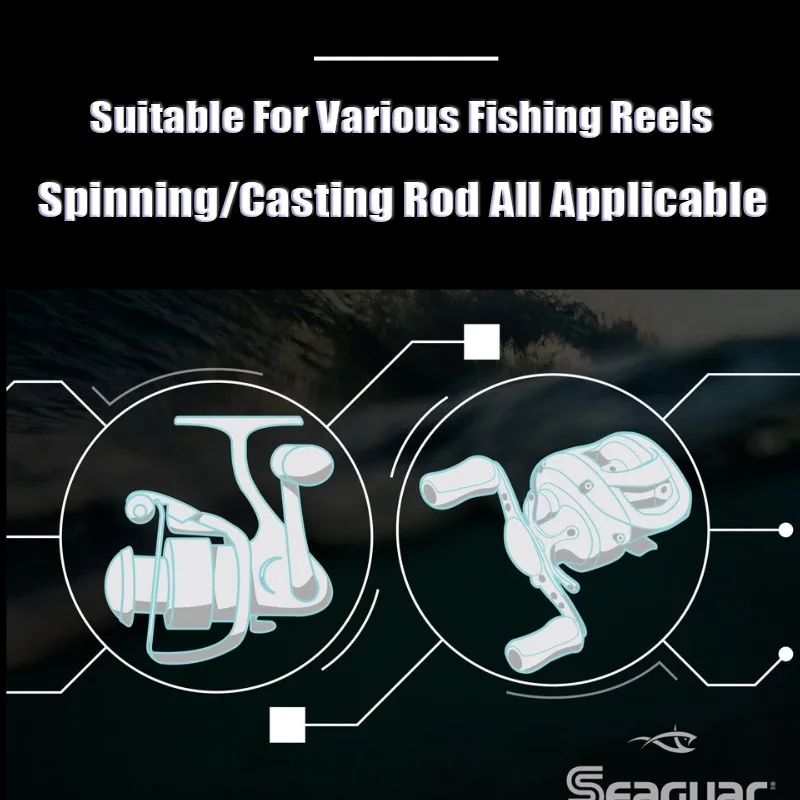 SEAGUAR INVIZX 100% الفلوروكربون الأداء خيط صنارة الصيد 4-25LB 183 متر ألياف الكربون حيدة زعيم خط صيد السمك #3