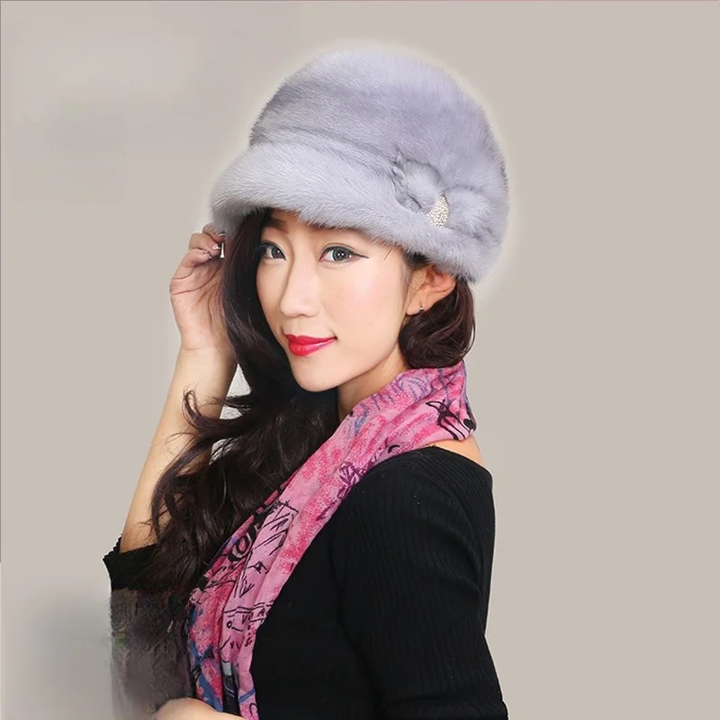 

Real fur hat for women hair