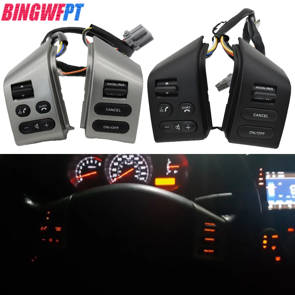 BINGWFPT מתגים באיכות גבוהה עבור ניסן SYLPHY & עבור LIVINA & עבור TIIDA כפתור כפתורי שליטת הגה עם תאורה אחורית
