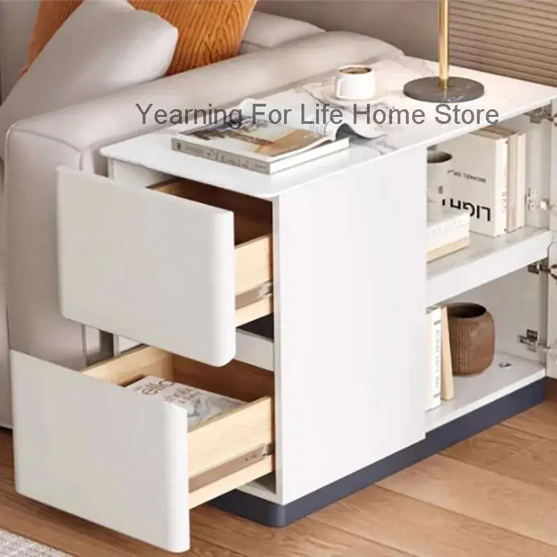 

Modern Sofa Side Table Simple Design Italian Elegant Coffee Table With Drawers Style Stolik Kawowy Living Room Furniture