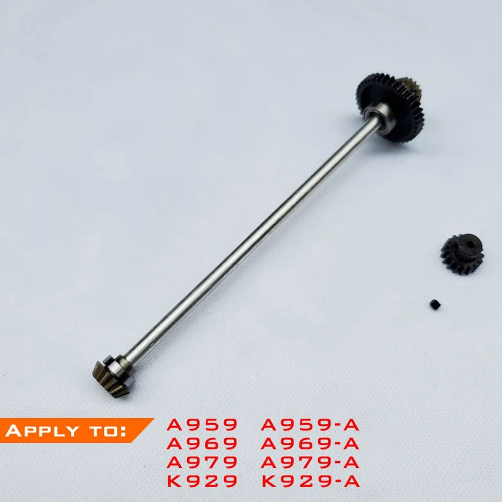 Metal Main Axle Central Drive Shaft with 17T Motor Gear Set for Wltoys A959 A969 A979 K929 1/18 RC Car Upgrade Parts