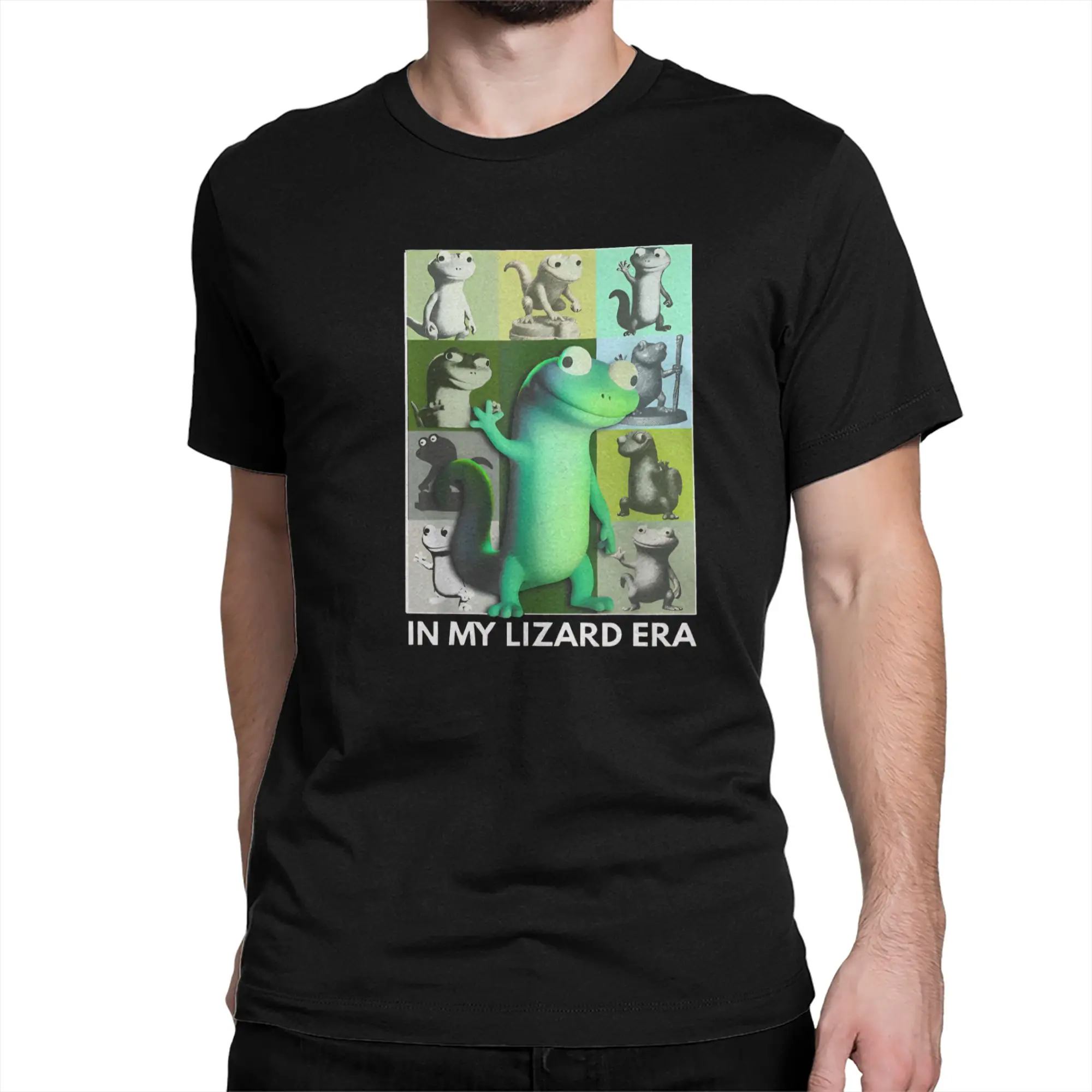 Hoppers In My Lizard Era – Funny Cartoon Gecko Meme Tom Lizard  Men Women's T Shirt  Creative Tee Shirt  T-Shirts Cotton Party