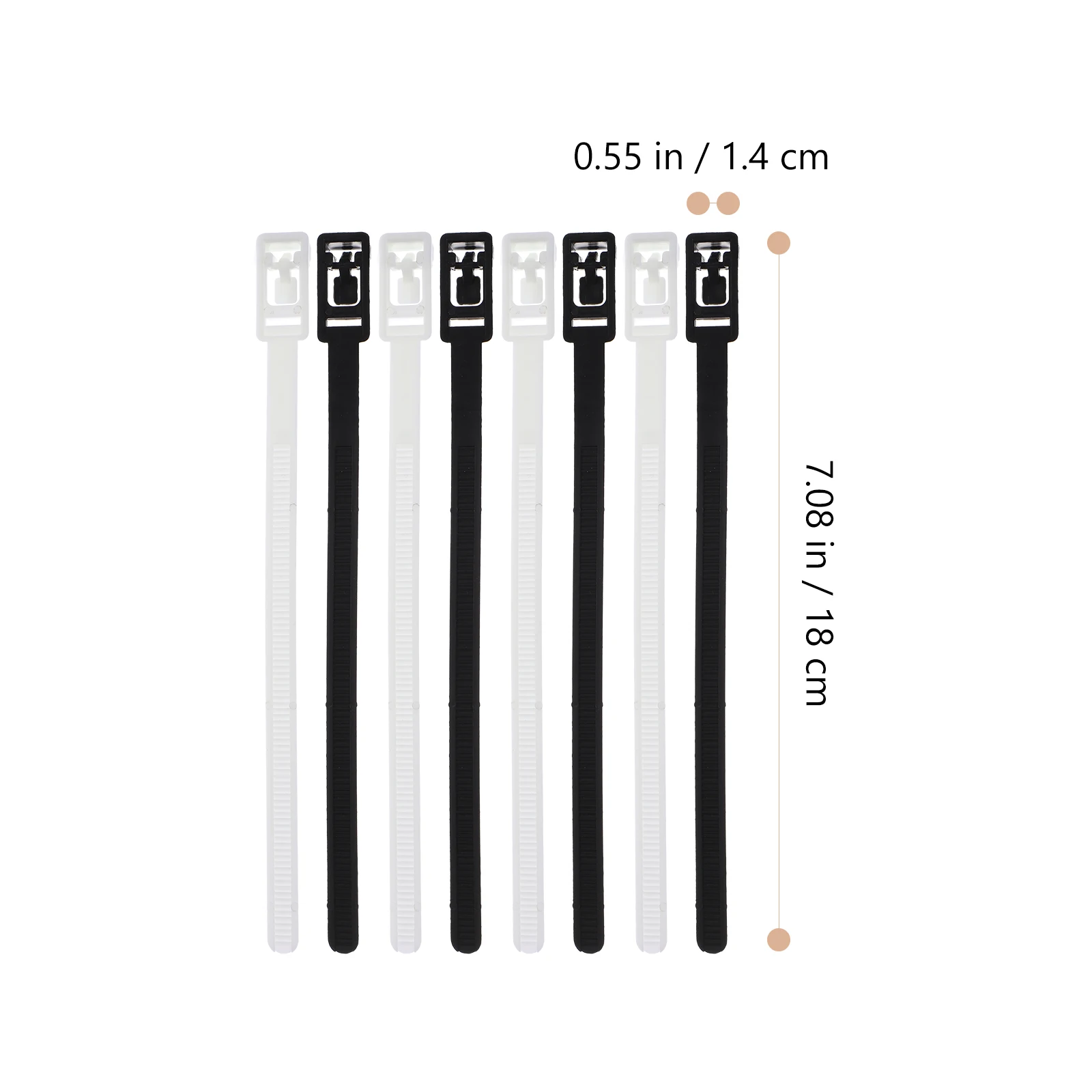 

100 Pcs Strap Cable Zip Cord Ties Plastic Wire Multipurpose Reusable Management Organizer Heavy Duty