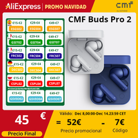 Global Verison CMF by Nothing Buds Pro 2 50 dB Hybrid Active Noise Cancellation Wireless Earbuds IP55 BT5.3 CMF Buds Pro 2