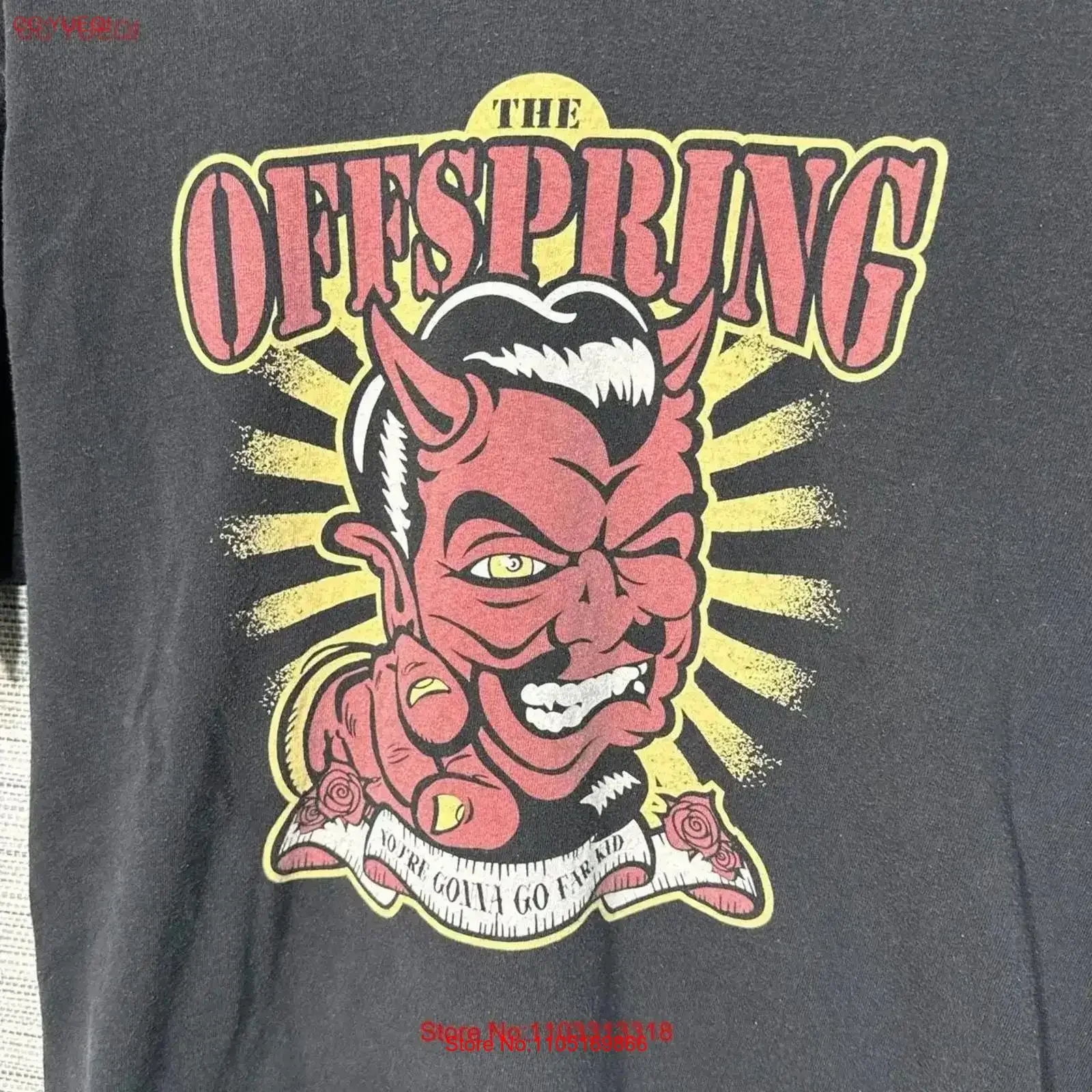 The Offspring You re gonna go far kid T shirt short sleeve tee Remake NH18075 vintage Washed Casual Breathable designer clothes