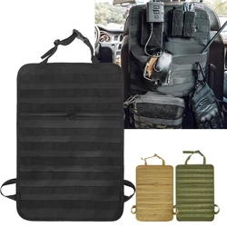 Car Seat Back Organizer Tactical Molle Panel Sag Proof Vehicle Seat Cover Protector Nylon Car Seat Back Hanger Bag Pad