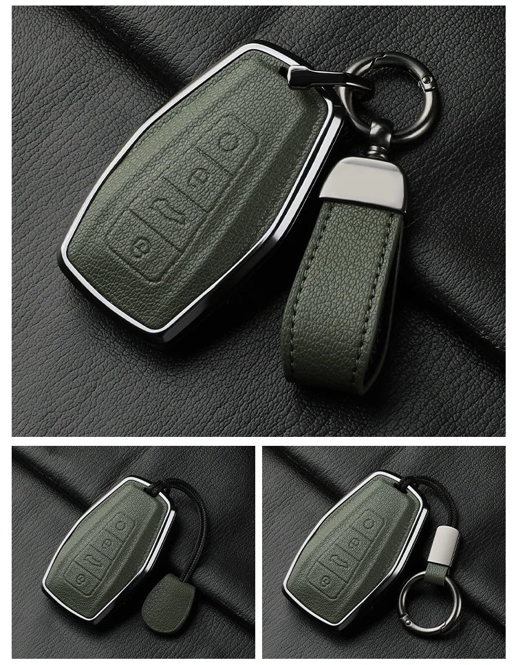 Suitable For Proton  X50  X70 2021 - 2024 Zinc Alloy + Leather Car Remote Key Case Cover