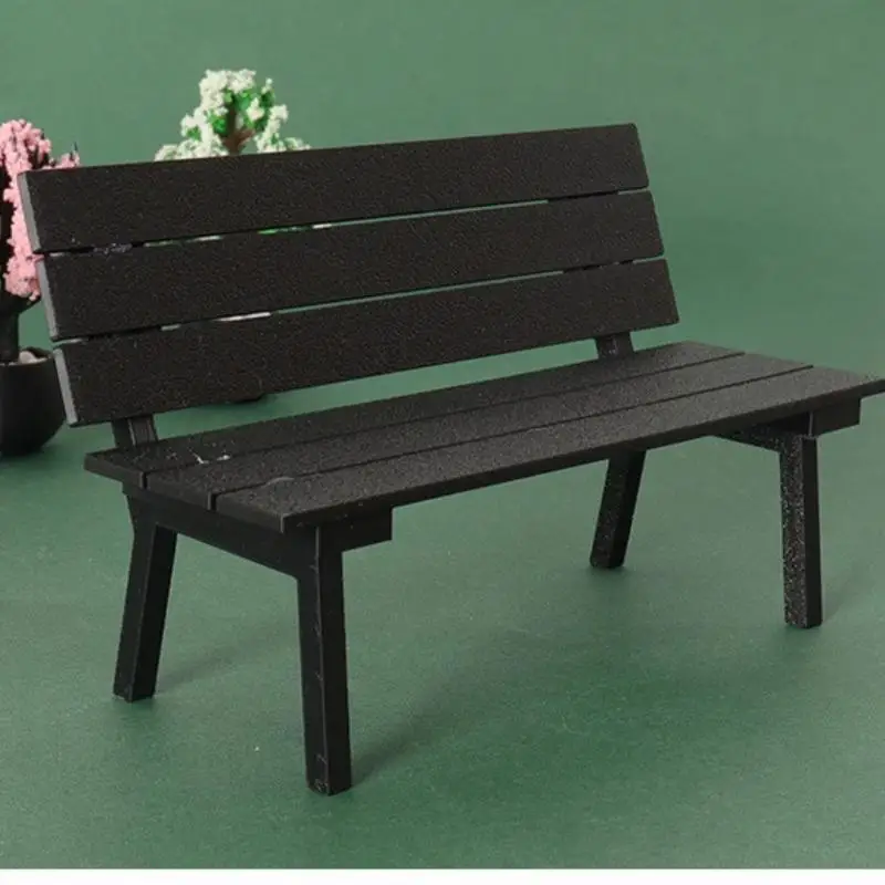 1Pcs Dollhouse Miniature Simulation Bench Creative Chair Model Accessories Home Scene Display Props Crafts