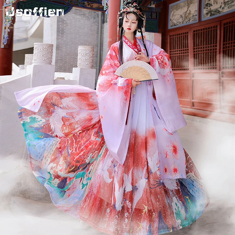 

Woman Elegant Chinese Traditional Hanfu Costume Female Ancient Princess Dress Lady Carnival Party Fairy Cosply Costume Swordsman