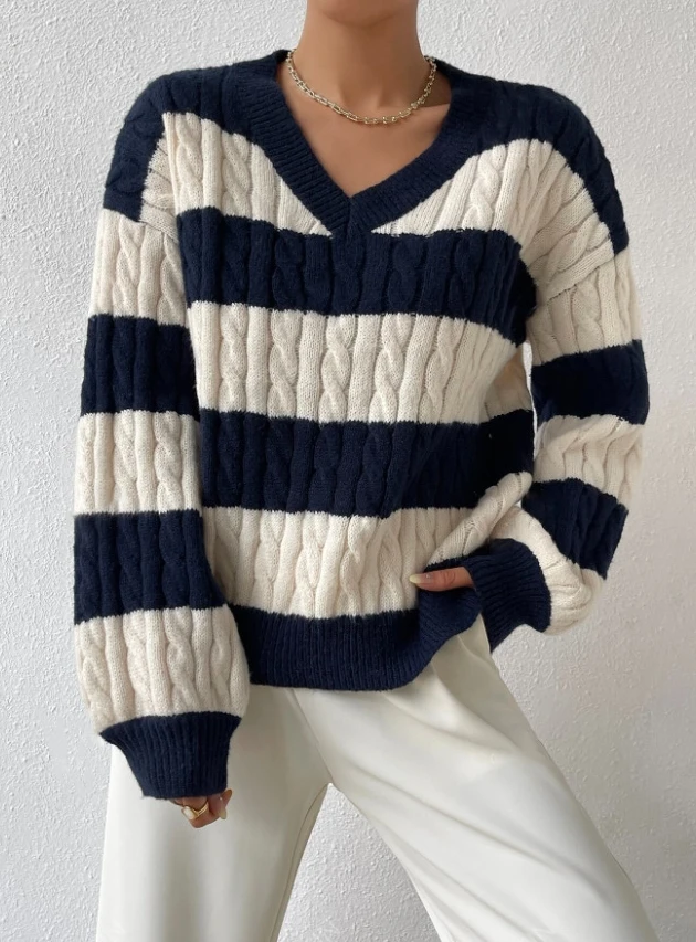 ผู้หญิงวินเทจฤดูหนาวเสื้อกันหนาวรอบคอต้นคริสต์มาส Patchwork แขนยาวถัก TOP Elegant ผู้หญิงหลวมเสื้อกันหนาว