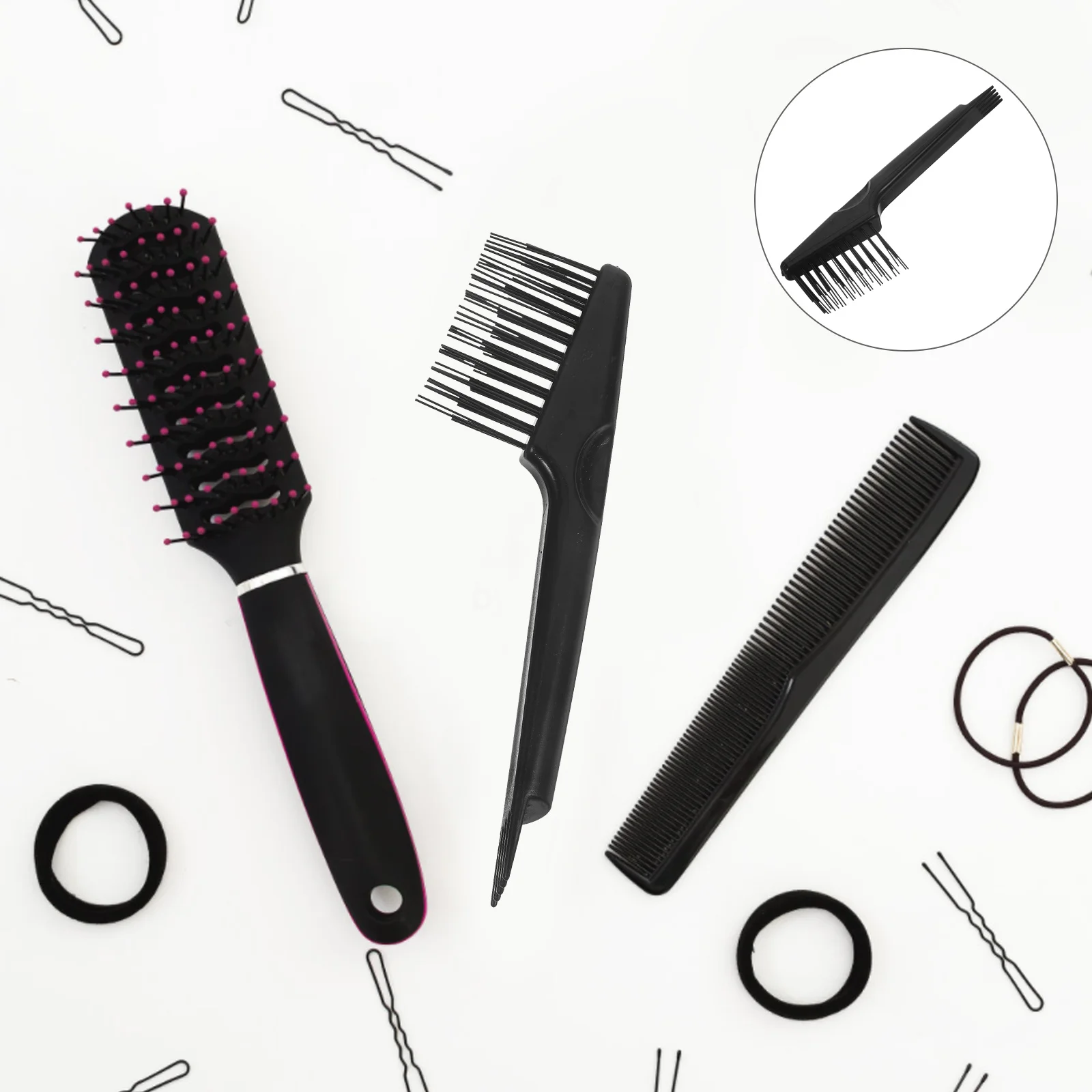 

1Pcs Durable Plastic Comb Cleaner Hair Brush Cleaning Tool Efficient for Salon Home Black Plastic Comb Cleaning Tool