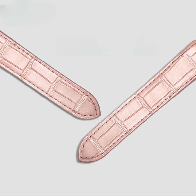 เปลี่ยน 20 มม.23 มม.อุปกรณ์เสริมสําหรับ Cartier Santos 100 พิเศษตรงอินเทอร์เฟซผีเสื้อหัวเข็มขัดหนังแท้นาฬิกา