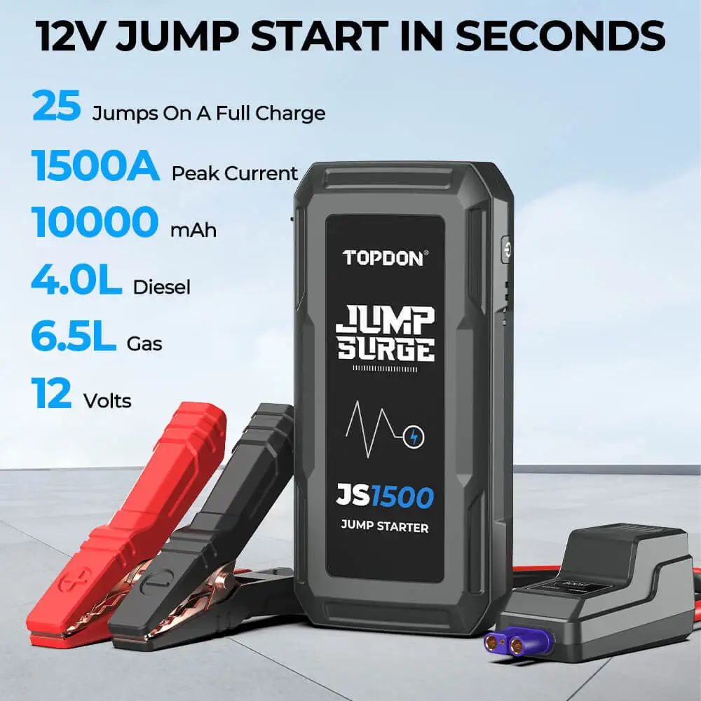 

TOPDON JS1500 Car Jump Starter Power Bank 12V Portable Car Battery Booster Charger Starting Device Car Starter Buster