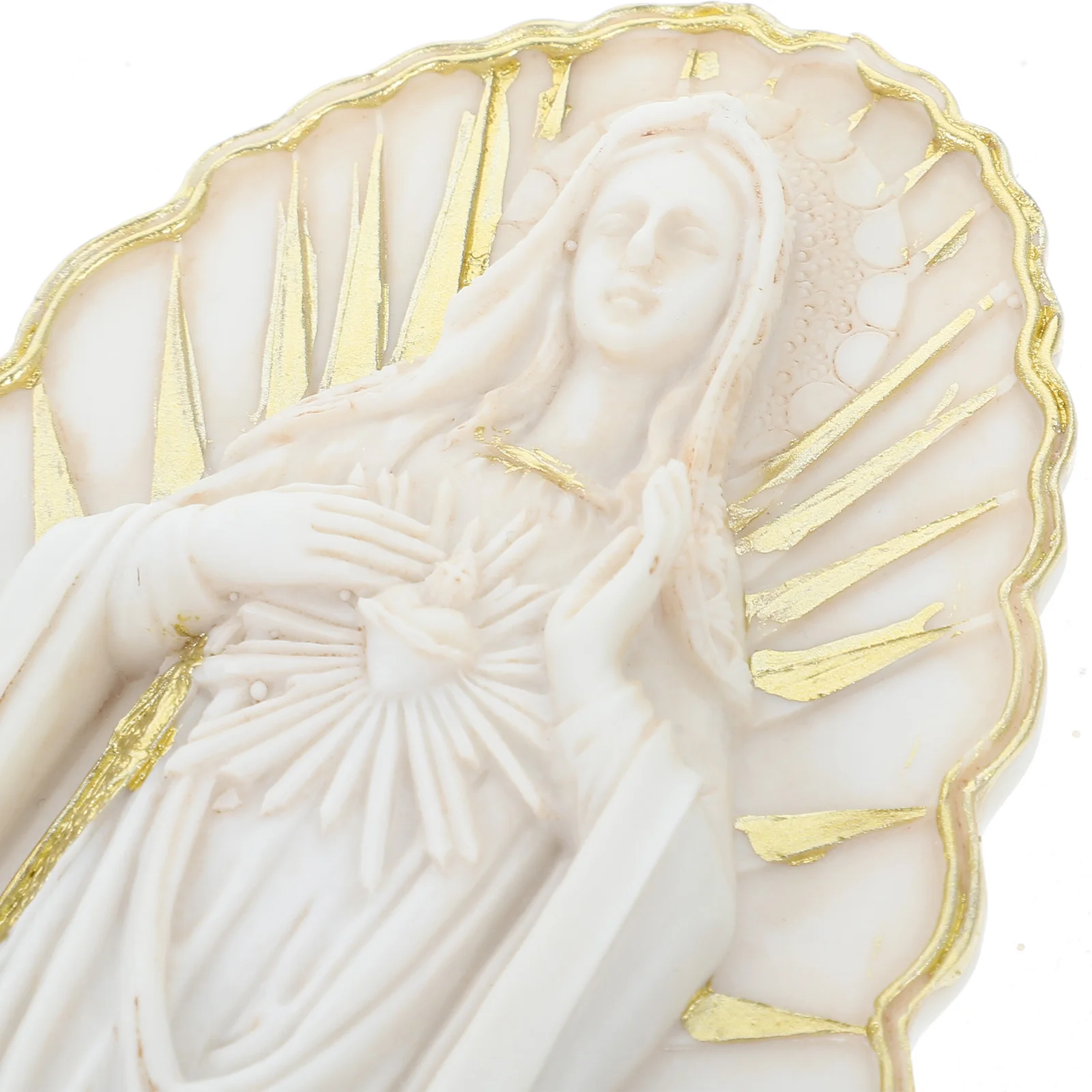 Holy Pool Pendant Christian Water Font Virgin Mary Religious Medal Wall Sculpture Catholic Decors Ceramics