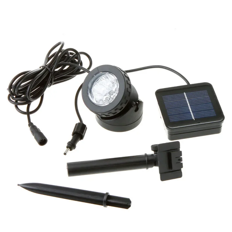 Solar Underwater Projection Lamp Water Land Dual-Use Fish Tank Spotlight Pond Garden Plant Lighting High Dust Proof Waterproof