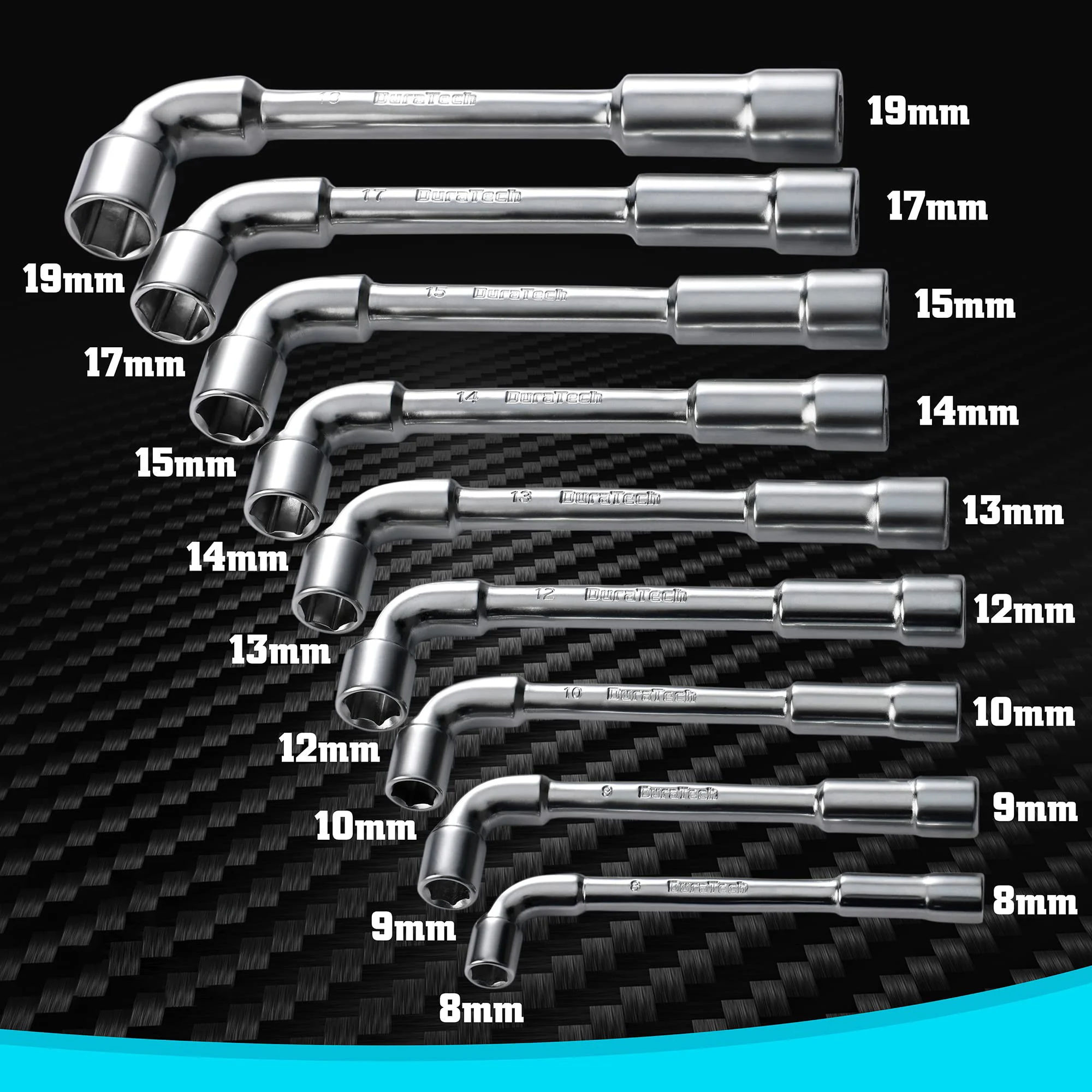 6/7/8/9/10/11/12/13/14/15~24mm L-Type Pipe Perforation Elbow Wrench L Shaped Angled Hex Socket Wrench Metric Chrome Alloy Steel