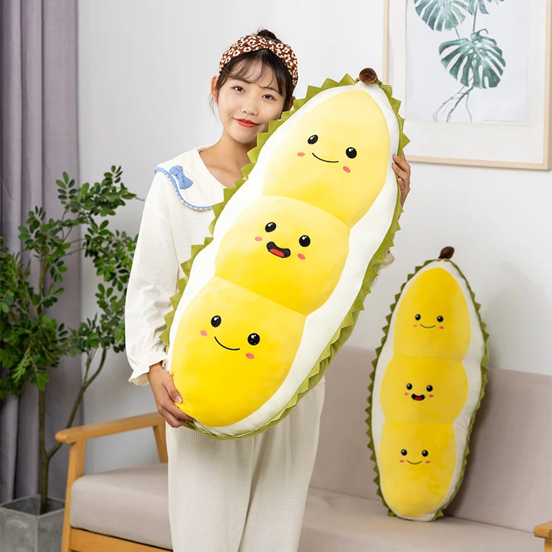 Kawaii Soft Fruit Durian Plush Stuffed Toy Pillow Sofa Bed Home Decoration Cushion Cute Baby Kid Girlfriend Birthday Gift