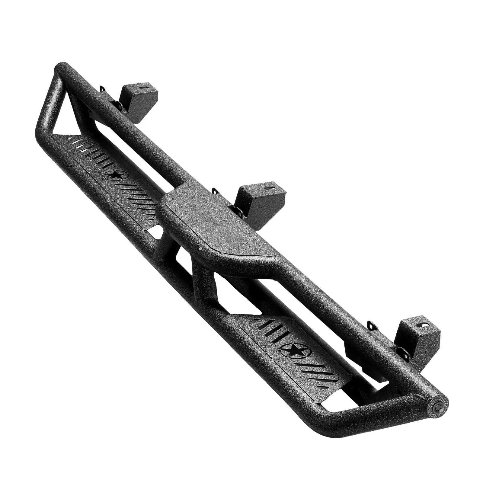 Running Boards, 6 Inches Side Steps Compatible with 2018-2025 for Jeep wrangler JL 4 Door, Black Carbon Steel Bars, 550 lbs Load Capacity, Wide Non-Slip Hollow Surface with Rustproof Coating