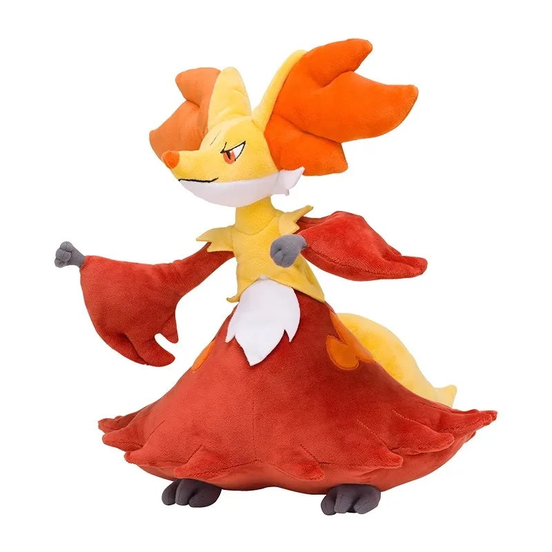 Juegos de Anime originales Pokemon Delphox muñeco de peluche suave regalo para niño