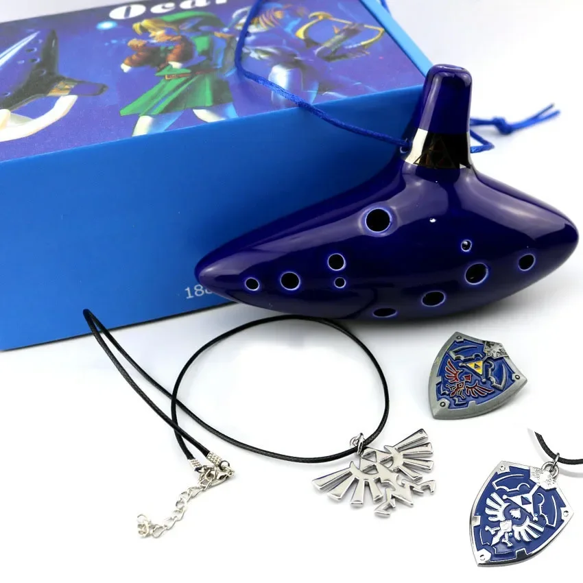 Heiß ﻿ Ocarina Ceramic Legend Of 12 Tones Alto C Keramik-Ocarina Musikinstrument mit Liederbuch, Halsschnur und Halskordel – Detail 11