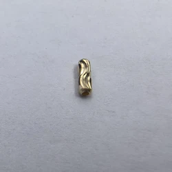 Au750 Fine Jewelry Findings Necklace Bracelet Anklet Earrings DIY Accessories 18k Pure Gold Spacer Cylindrical Tube Beads