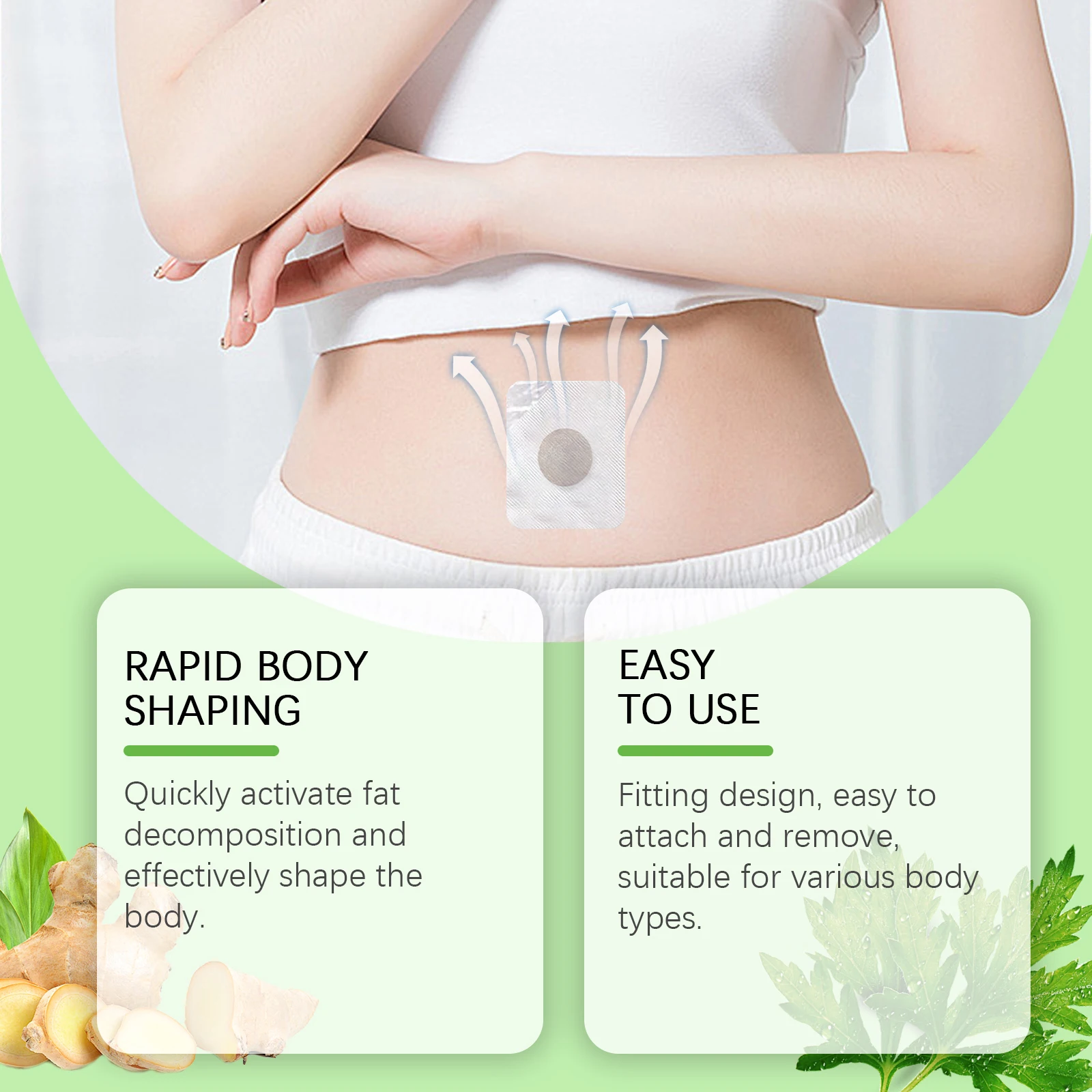 Body Shaping Patches  Belly Toning Pill Fast Burning Fat Lymphatic Improve Stomach Belly Slimming Stickers for Female Male
