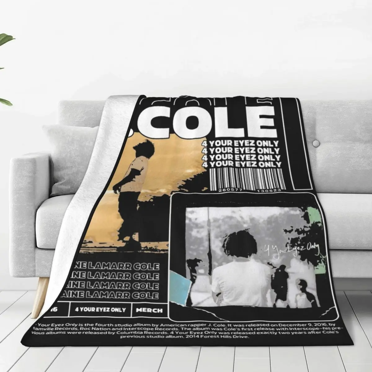 Vintage J Cole Rapper Rap Music Throw Blanket Coral Fleece Plush Home Throw Blanket Comfortable Super Soft for Office Bedspread