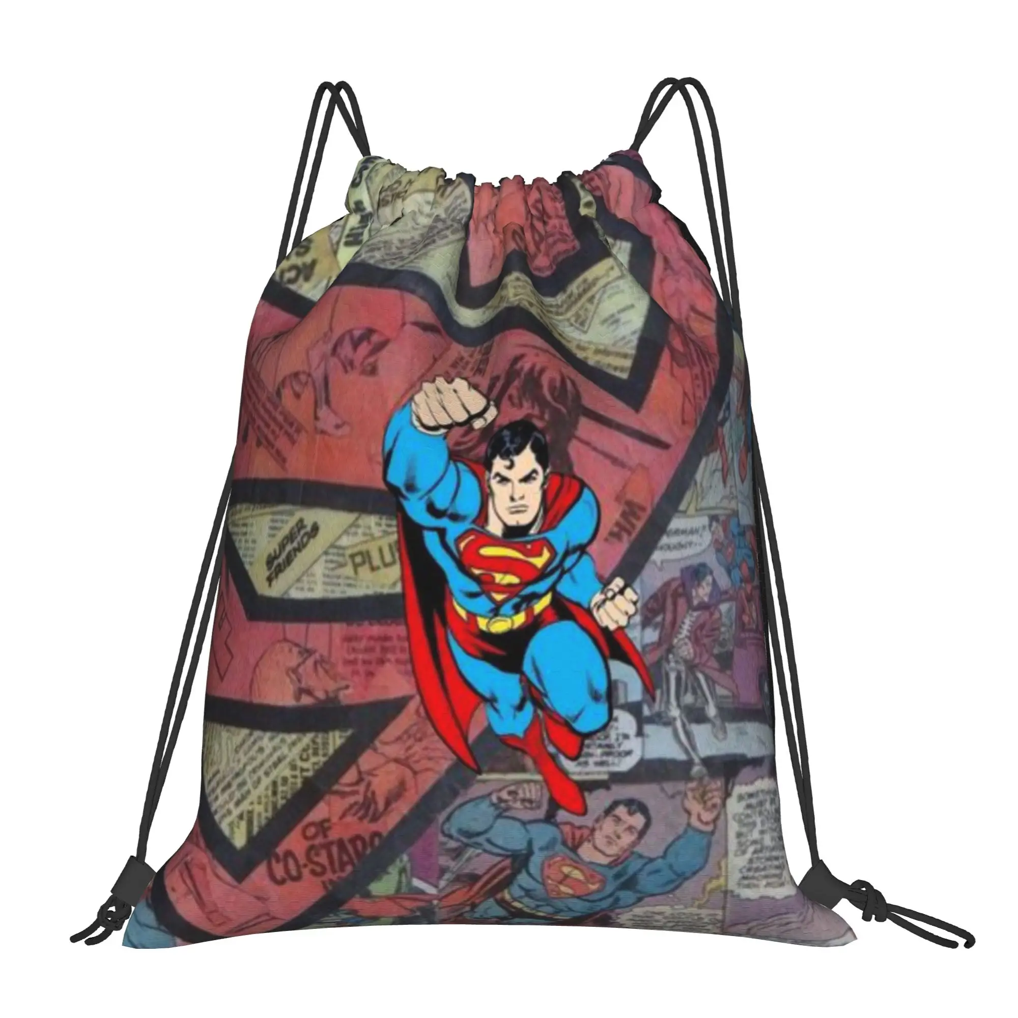 

Сумки на шнурке Hero Superman, дорожные сумки унисекс для хранения вещей, сумка-органайзер с карманами и веревочным шнурком