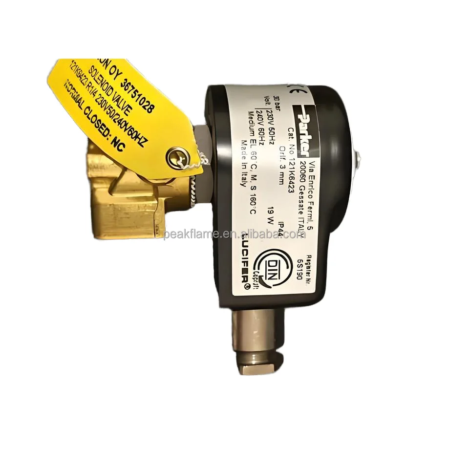 Vendedor de ouro original 121k6423r válvula solenóide de óleo combustível válvula de desligamento automático industrial/peças sobressalentes do queimador de óleo