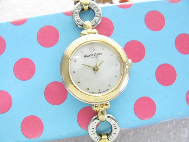 Japanese OEM Bracelet Vintage marie claire Gold Plated Quartz Lady s Watch AliExpress