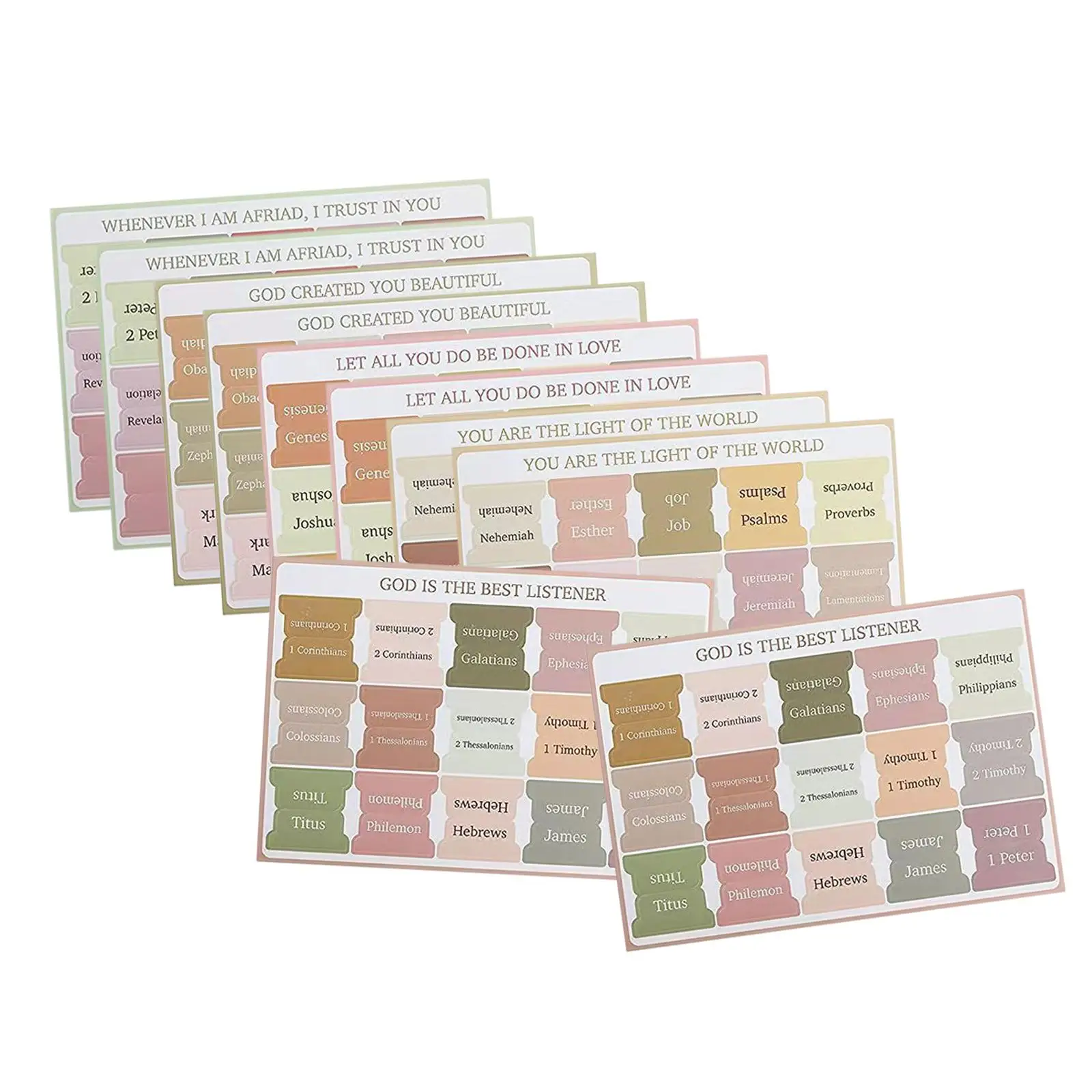 10 листов липкие заметки, библейские вкладки, наклейки, этикетки-планировщики для маркировки дневника блокнота