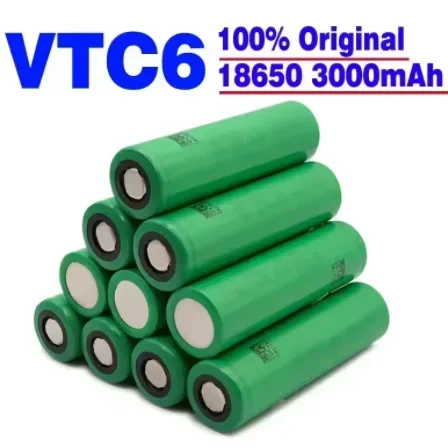 

100% Original VTC6 battery 18650 3.7V 3000mAh 30A high discharge rechargeable battery flashlight tool battery