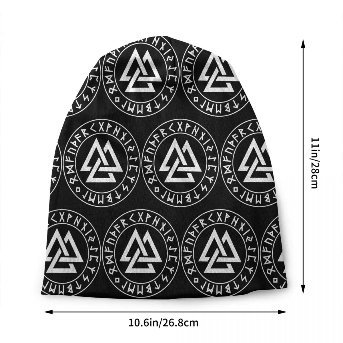 Custom Compass Vegvisir Valknut Bonnet Hats Knitting Hat For Men Women Winter Warm Symbol Skullies Beanies Caps