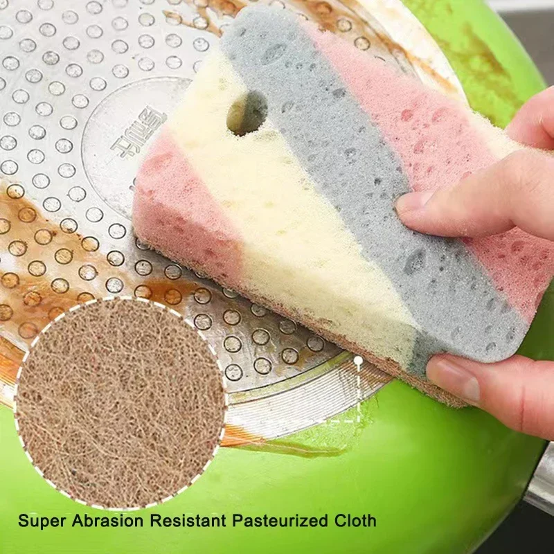 5/10/20 Pot Washing Sponges Double-Sided Cleaning Sponges Household Washing Pads for Wiping Tableware Home Supplies Tools Brush